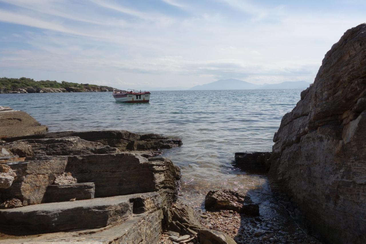 Beach Front House With View Marathos  Dış mekan fotoğraf